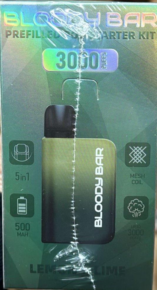 5 in 1 Bloody Bar 3000 Puffs Prefilled Pod Box of 5