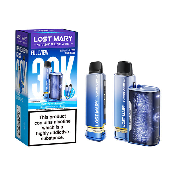 Hayati Pro Max+ 6000 Puffs Vape Kit UK, with Blue, light blue, teal and having Nera30k_Blue-Edition_ Flavour