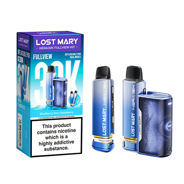 Hayati Pro Max+ 6000 Puffs Vape Kit UK, with Blue, light blue, teal and having Nera30k_Blueberry-Sour-Raspberry_ Flavour