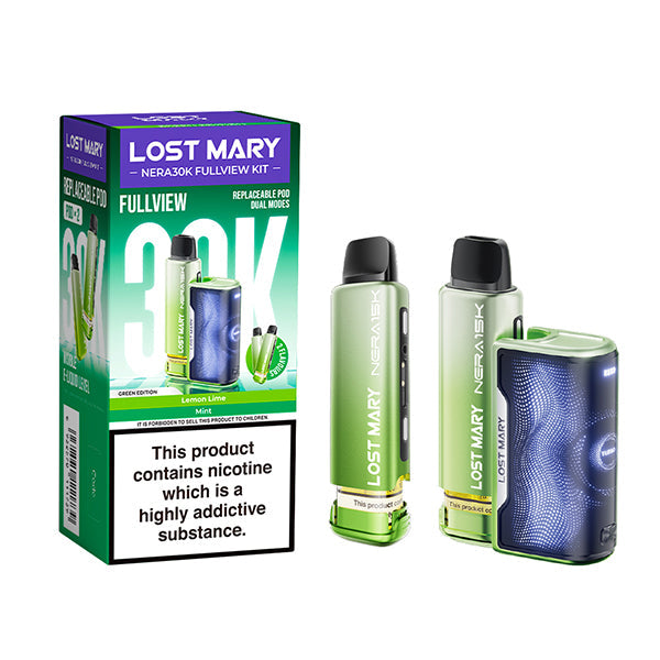 Hayati Pro Max+ 6000 Puffs Vape Kit UK, with, Green, light green, blue and having Nera30k_Green-Edition_ Flavour