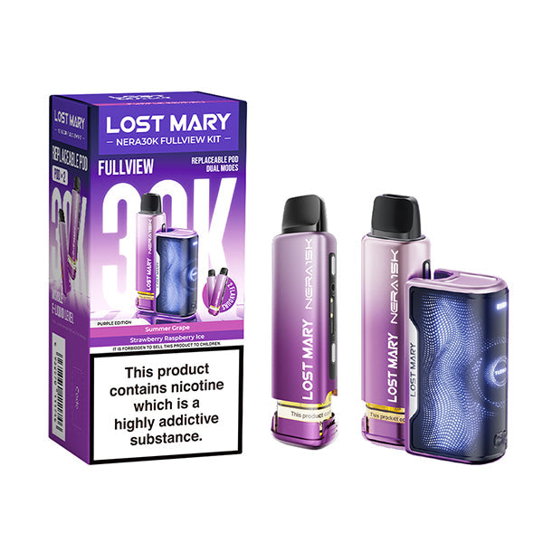 Hayati Pro Max+ 6000 Puffs Vape Kit UK, with,Purple, pink, gray, blue and having Nera30k_Purple-Edition_ Flavour