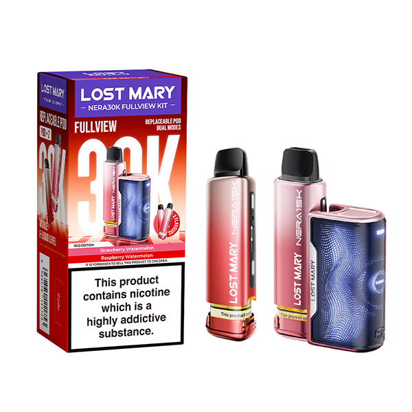 Hayati Pro Max+ 6000 Puffs Vape Kit UK, with, Red, pink, gray, blue and having Nera30k_Red-Edition_ Flavour