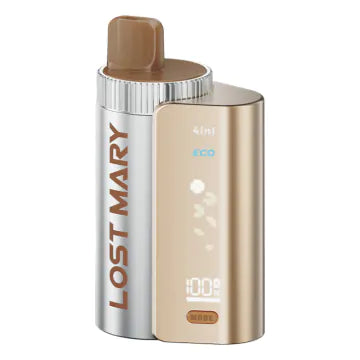 Lost Mary 4-in-1 Prefilled Kit with Brown colour and having Berry Apple Peach flavours.