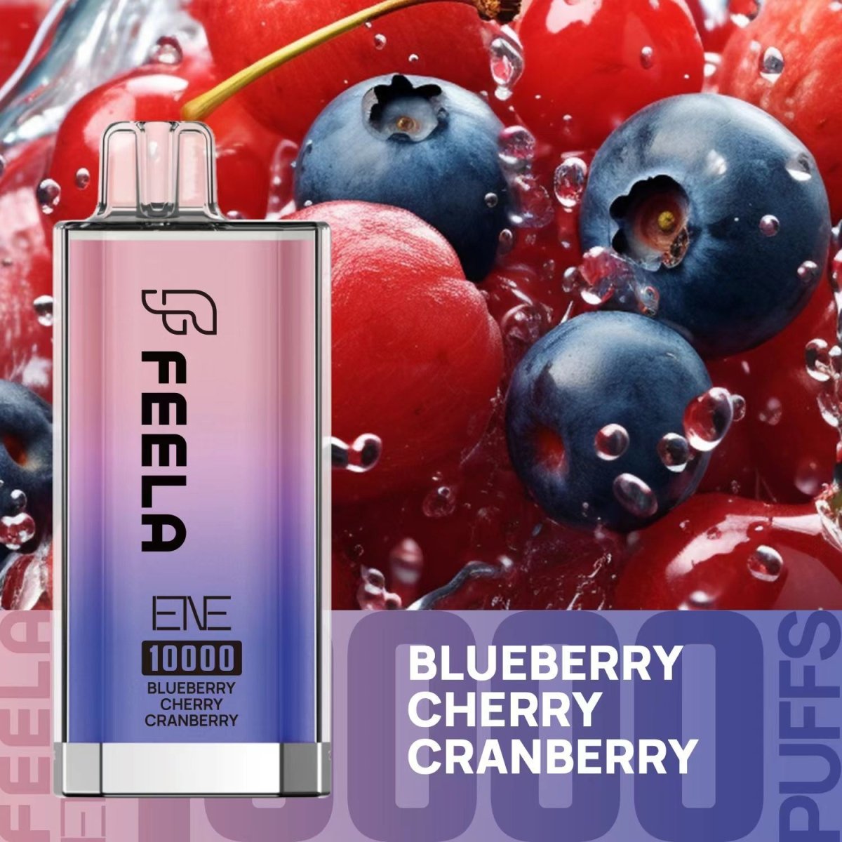 Feela ENE/Elux 10000 Disposable Vape Puff Bar blue berry cherry cranberry
