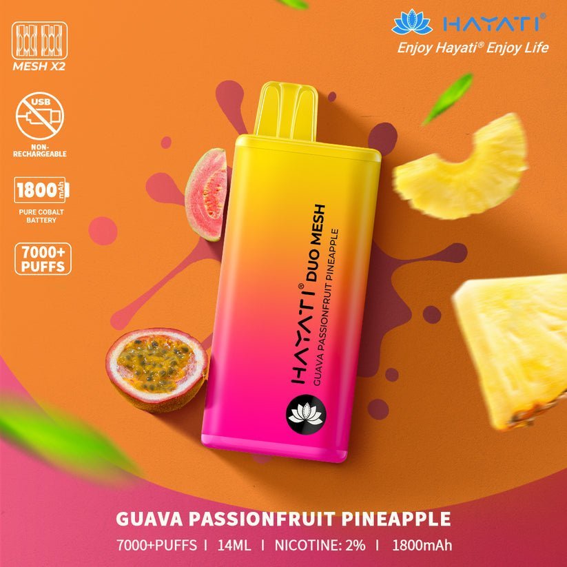 Hayati Duo Mesh 7000 Puffs Disposable Vape (Full Box)