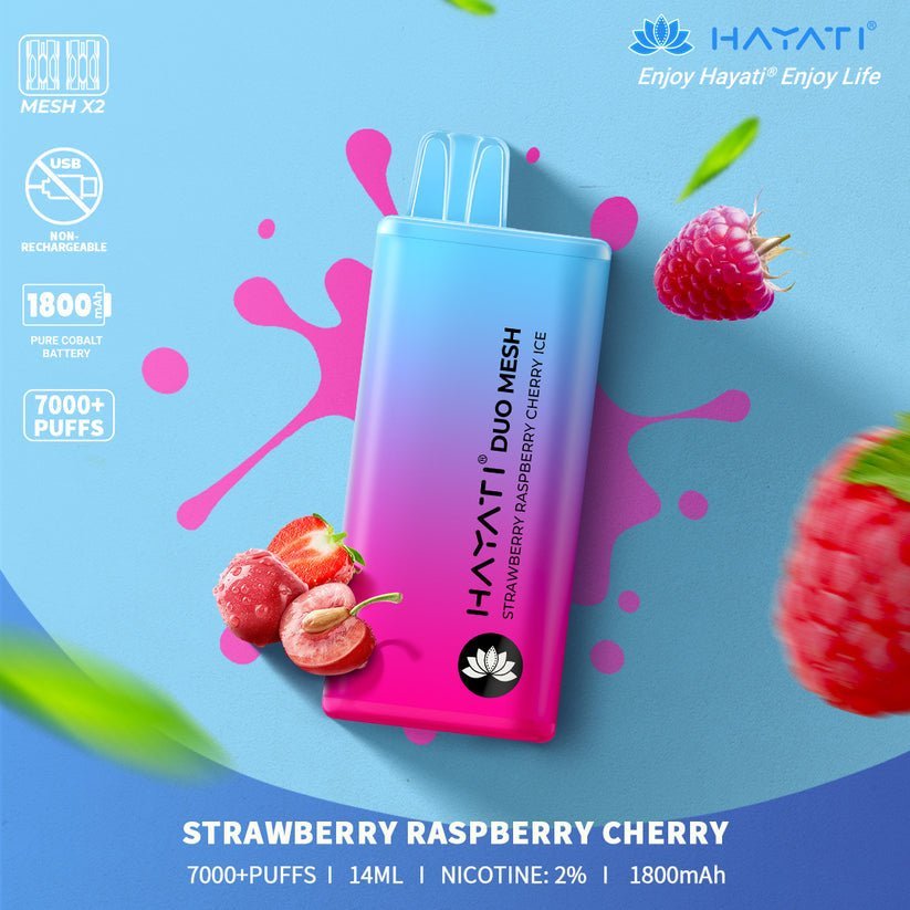 Hayati Duo Mesh 7000 Puffs Disposable Vape (Full Box)