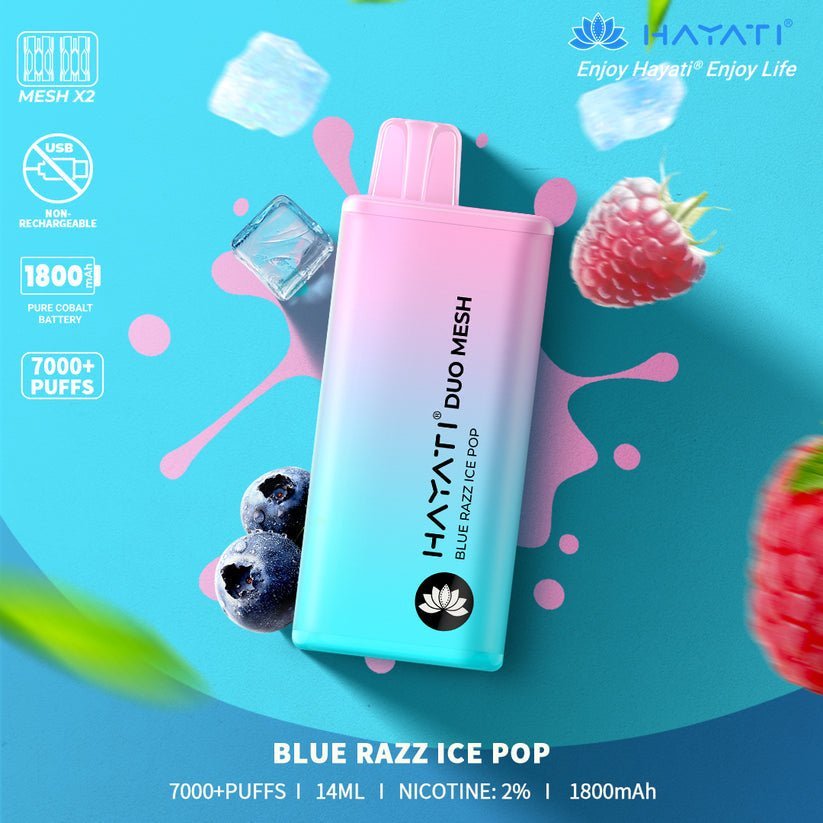 Hayati Duo Mesh 7000 Puffs Disposable Vape (Full Box)