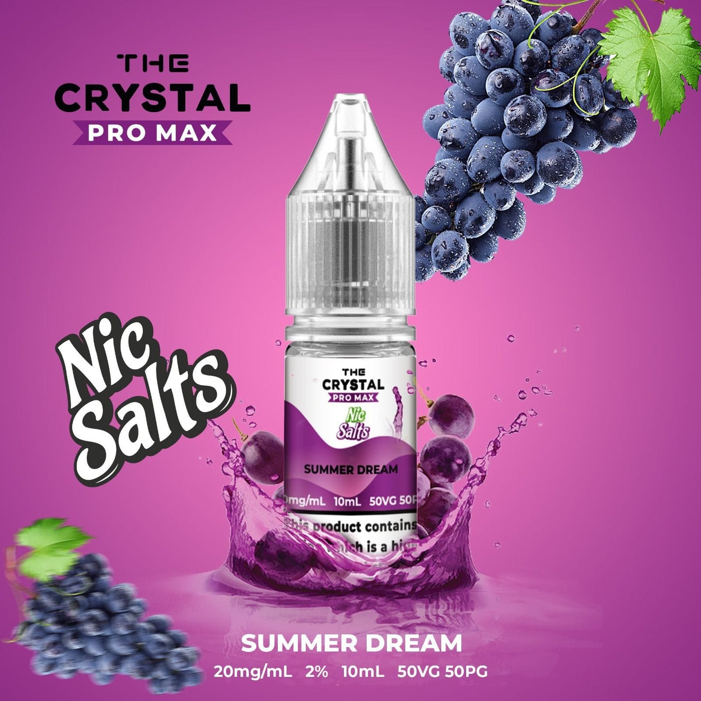 Hayati /The Crystal Pro Max Vape Nic Salts 10ml - Box of 10