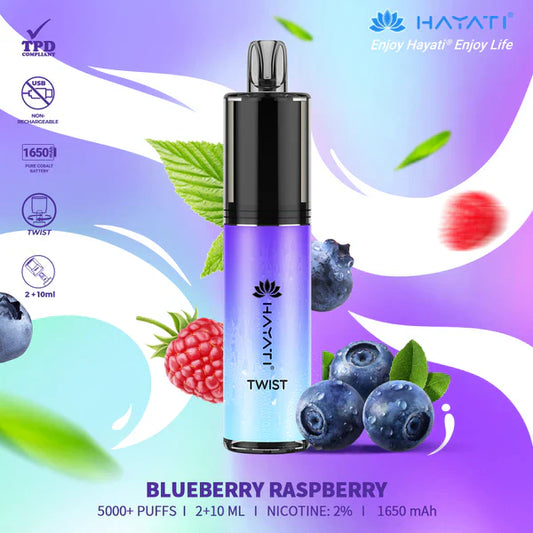 Hayati Twist 5000 Puffs Disposable Vape Pod Kit — Buy Online UK | Rapid Vapes