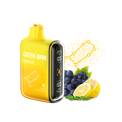 geek bar pulse uk, Gemini grapes lemon flavor 15000 puffs