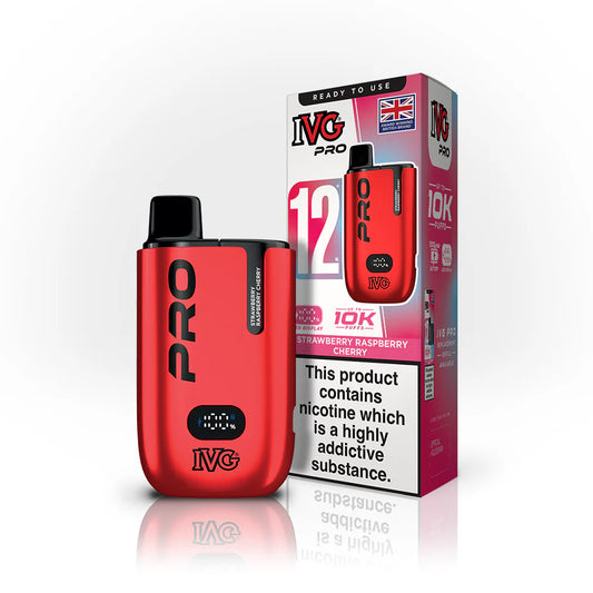 Hayati Pro Max+ 6000 Puffs Vape Kit UK, with Red and having StrawberryRaspberryCherry_ Flavour