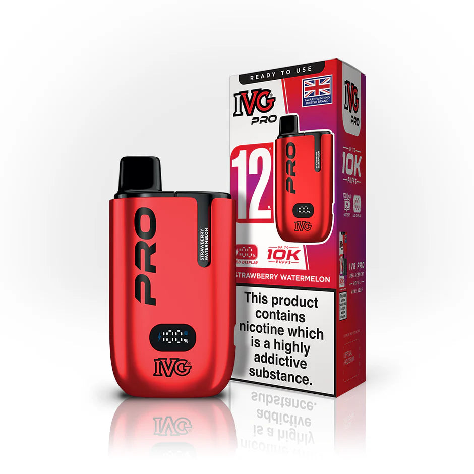 Hayati Pro Max+ 6000 Puffs Vape Kit UK, with Red and having StrawberryWatermelon__ Flavour