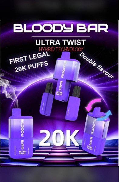 BLOODY BAR 20k ULTRA TWIST 20000 Puffs Disposable Vape (Box of 5)