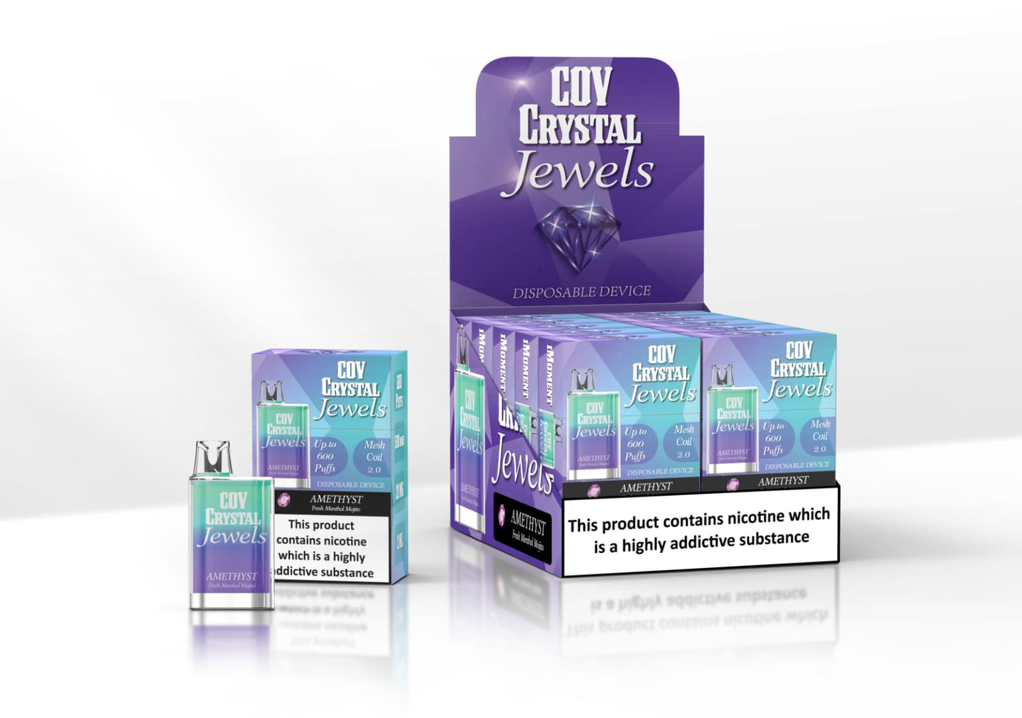 COV Crystal Jewels 600 Puff Disposable Vape Pod Puff Bar Device