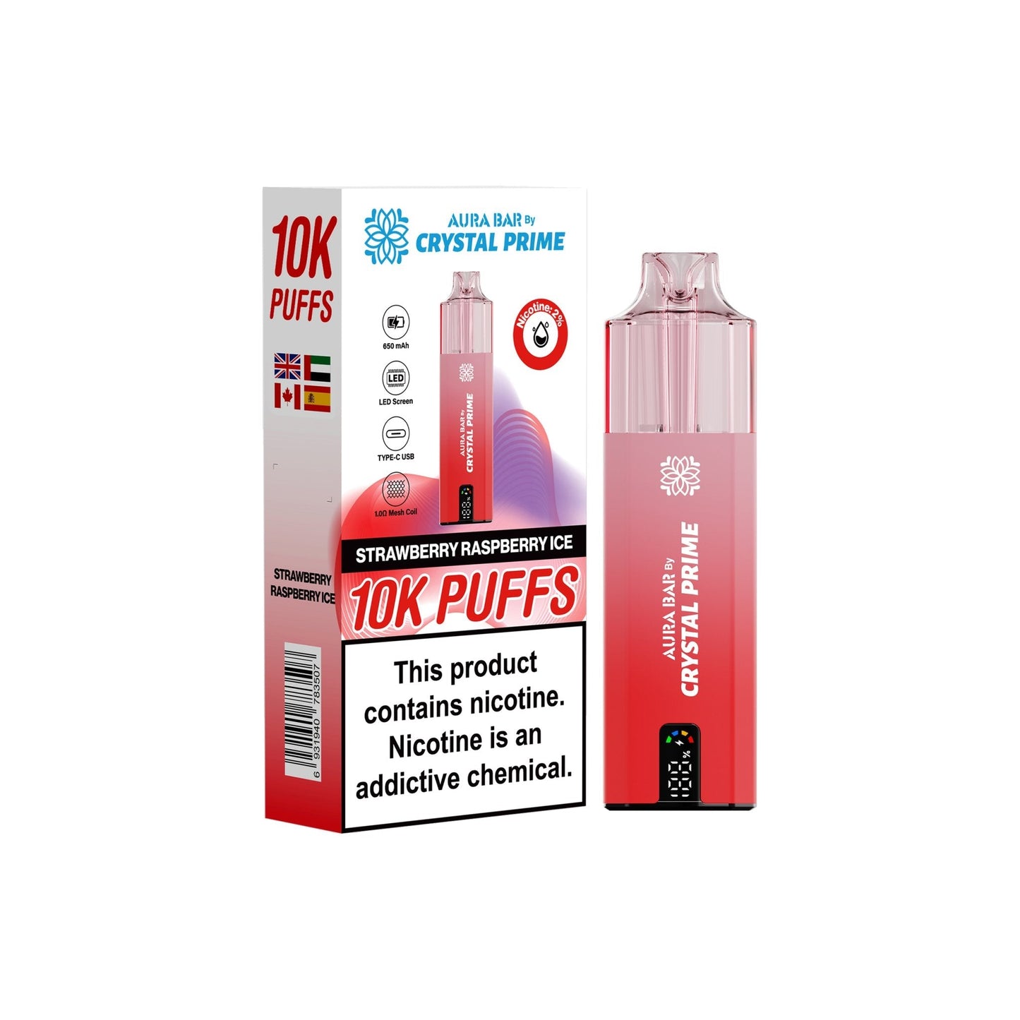 Crystal Prime 10000 Puffs Disposable Vape - PACK OF 5