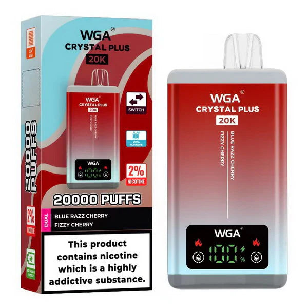 WGA Crystal Plus 20000 Disposable Vape 2-in-1 Rechargeable (Box of 10)