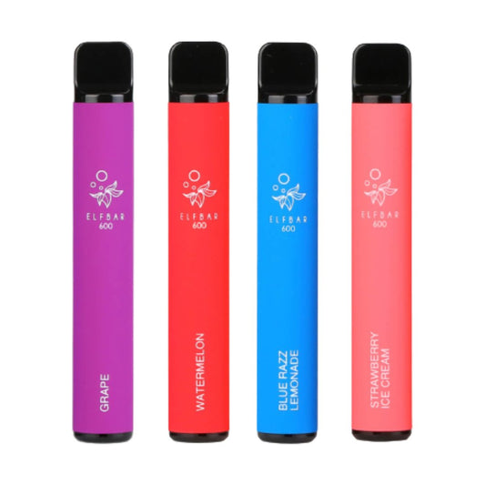 Elf Bar 600 Disposable Vape Pod Box of 10 — Buy Online UK | Rapid Vapes