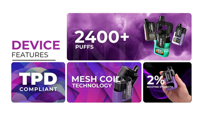 Ghost 4 in 1 2400 Puffs Vape Kit | Only £8.99 | Any 3 for £24