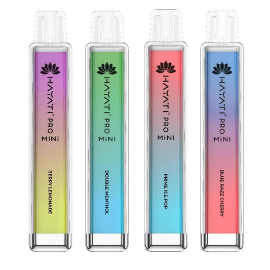 Hayati Crystal Mini Pro 600 Disposable Vape Puff Bar Pod Box of 10 — Buy Online UK | Rapid Vapes