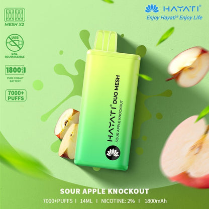 Hayati Duo Mesh 7000 Puffs Disposable Vape  (Buy 5 Boxes)