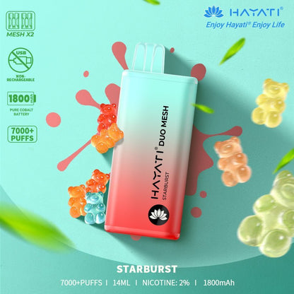 Hayati Duo Mesh 7000 Puffs Disposable Vape  (Buy 10 Boxes)