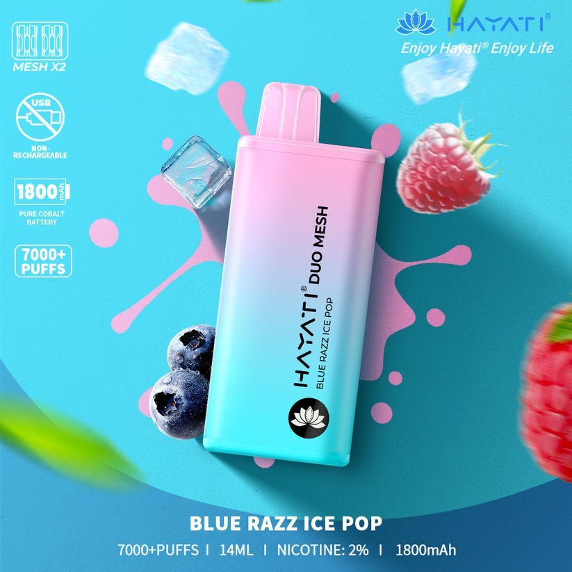 Hayati Duo Mesh 7000 Puffs Disposable Vape  (Buy 5 Boxes)