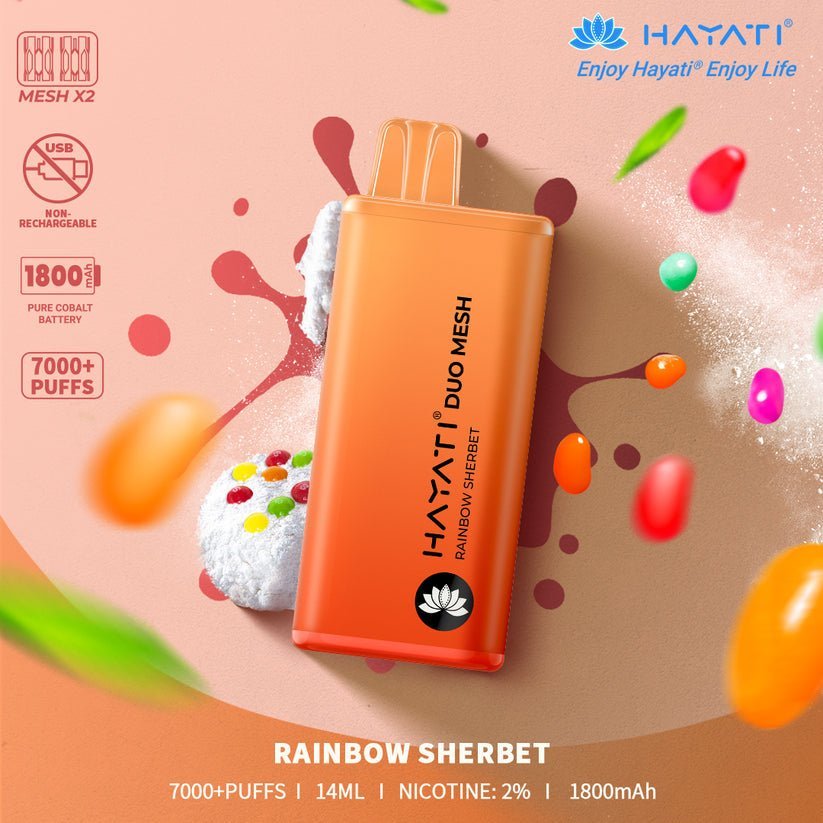 Hayati Duo Mesh 7000 Puffs Disposable Vape  (Buy 10 Boxes)