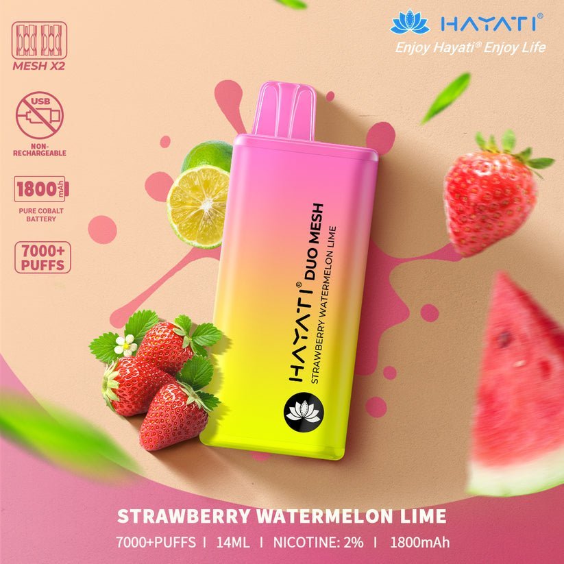 Hayati Duo Mesh 7000 Puffs Disposable Vape  (Buy 5 Boxes)