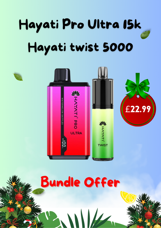 Hayati Pro Ultra 15K + Hayati Twist 5K vape(Any 2 random devices)