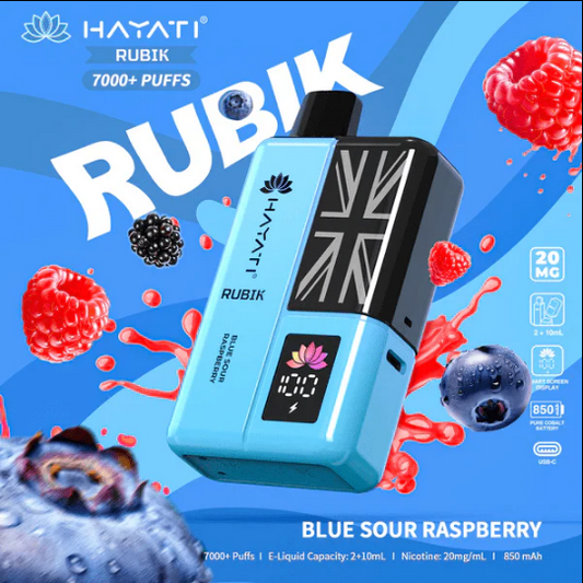Hayati Rubik 7000+ Puffs Disposable Pod Vape Kit (Box of 5) — Buy Online UK | Rapid Vapes