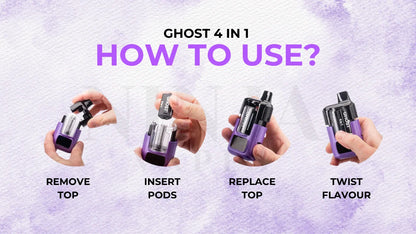 Ghost 4 in 1 2400 Puffs Vape Kit | Only £8.99 | Any 3 for £24
