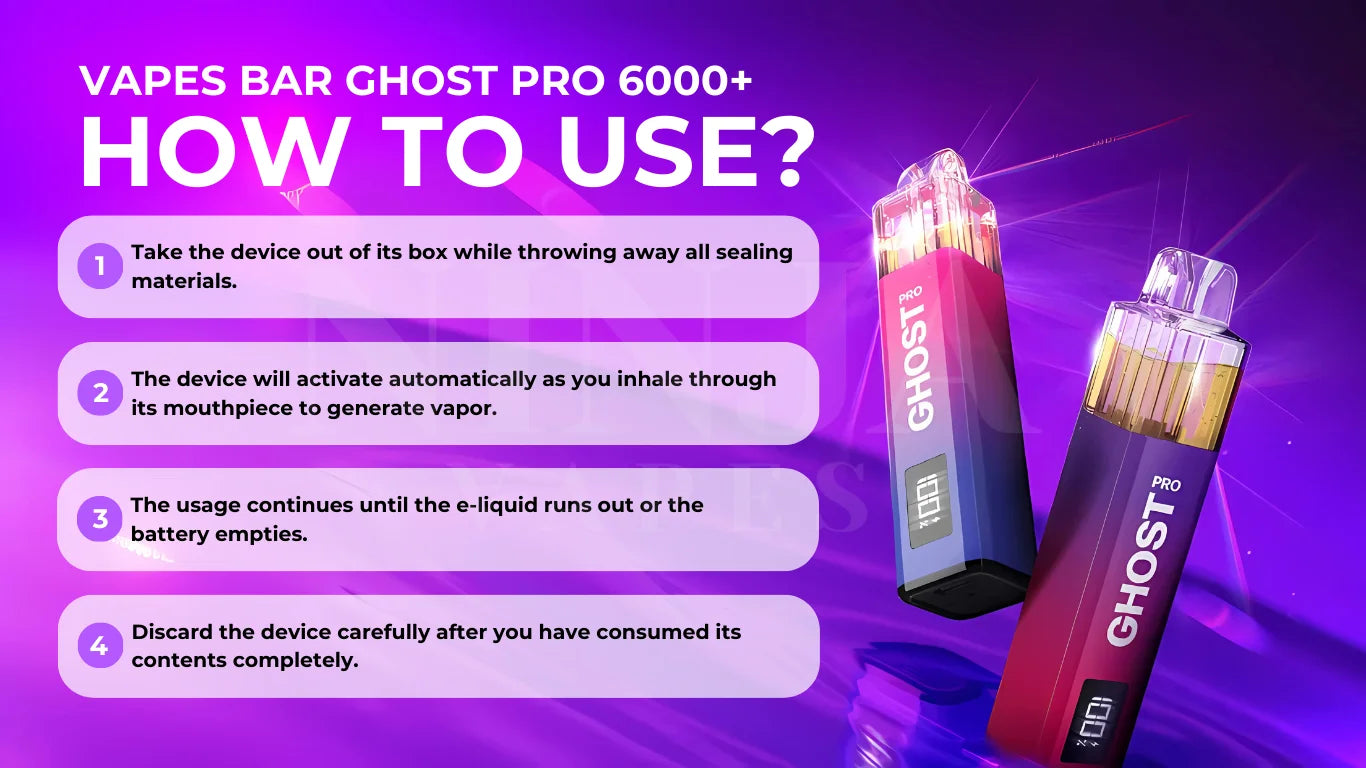 Vapes Bar Ghost Pro 6000+ Puffs Vape Kit