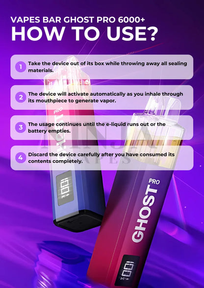 Vapes Bar Ghost Pro 6000+ Puffs Vape Kit