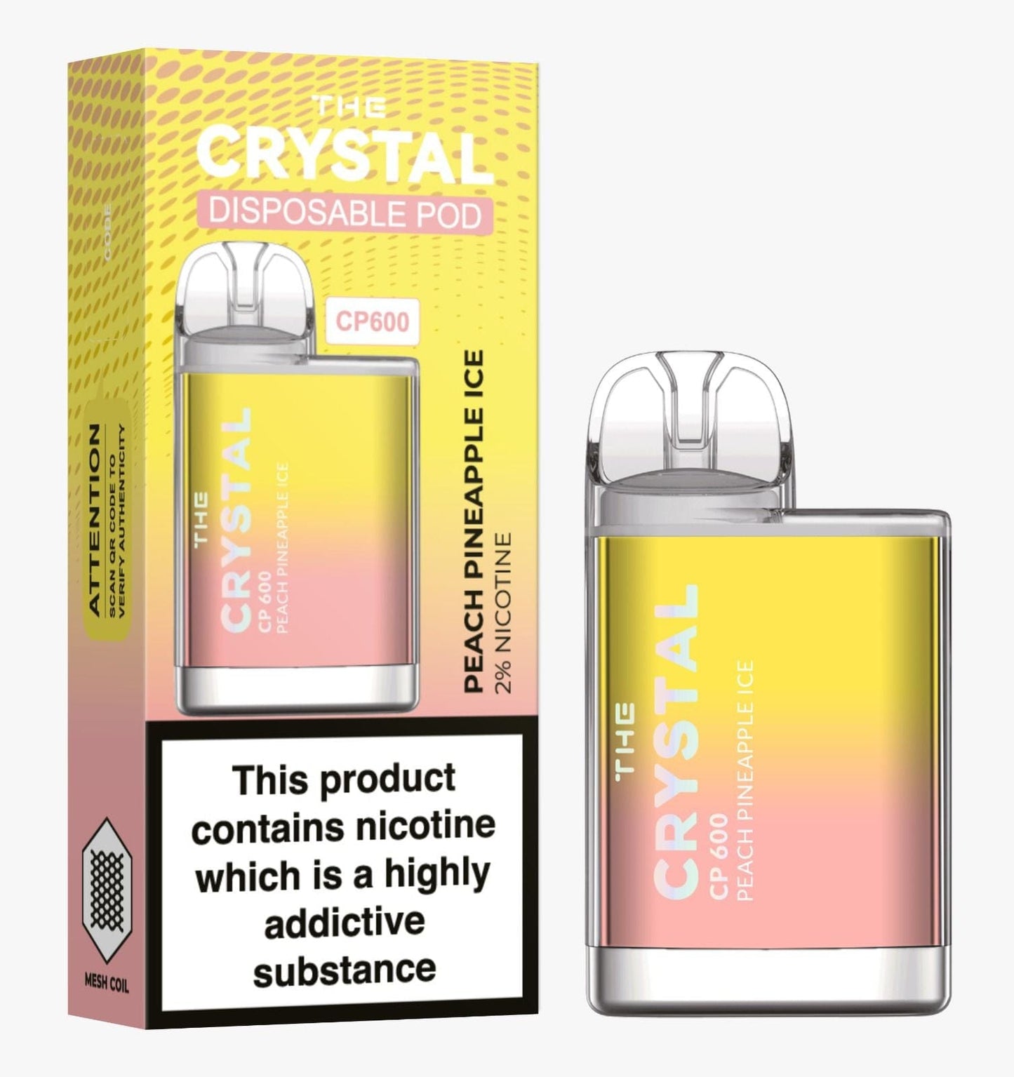 Crystal CP600 Disposable Vape Puff Bar Box of 10