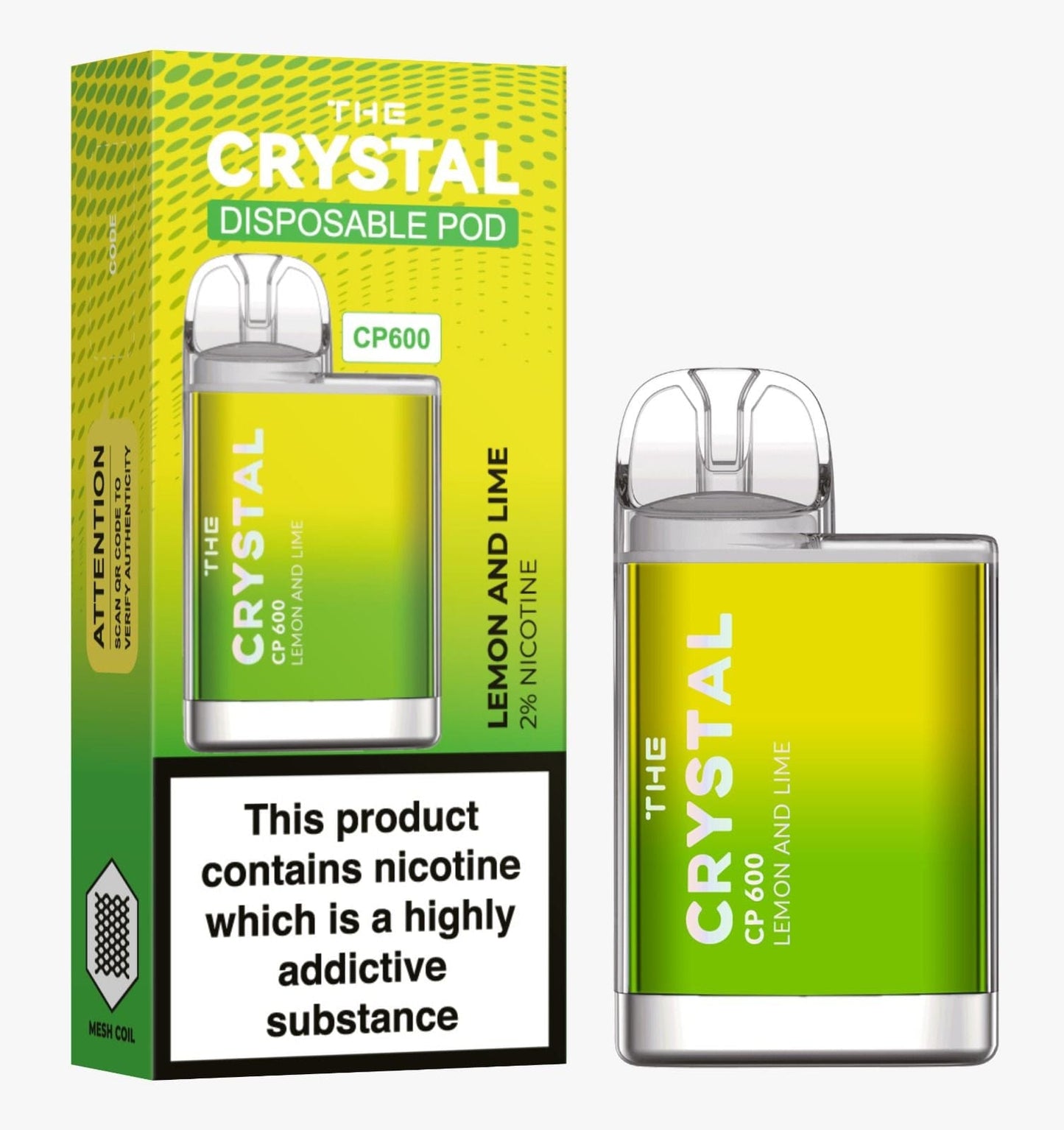 Crystal CP600 Disposable Vape Puff Bar Box of 10