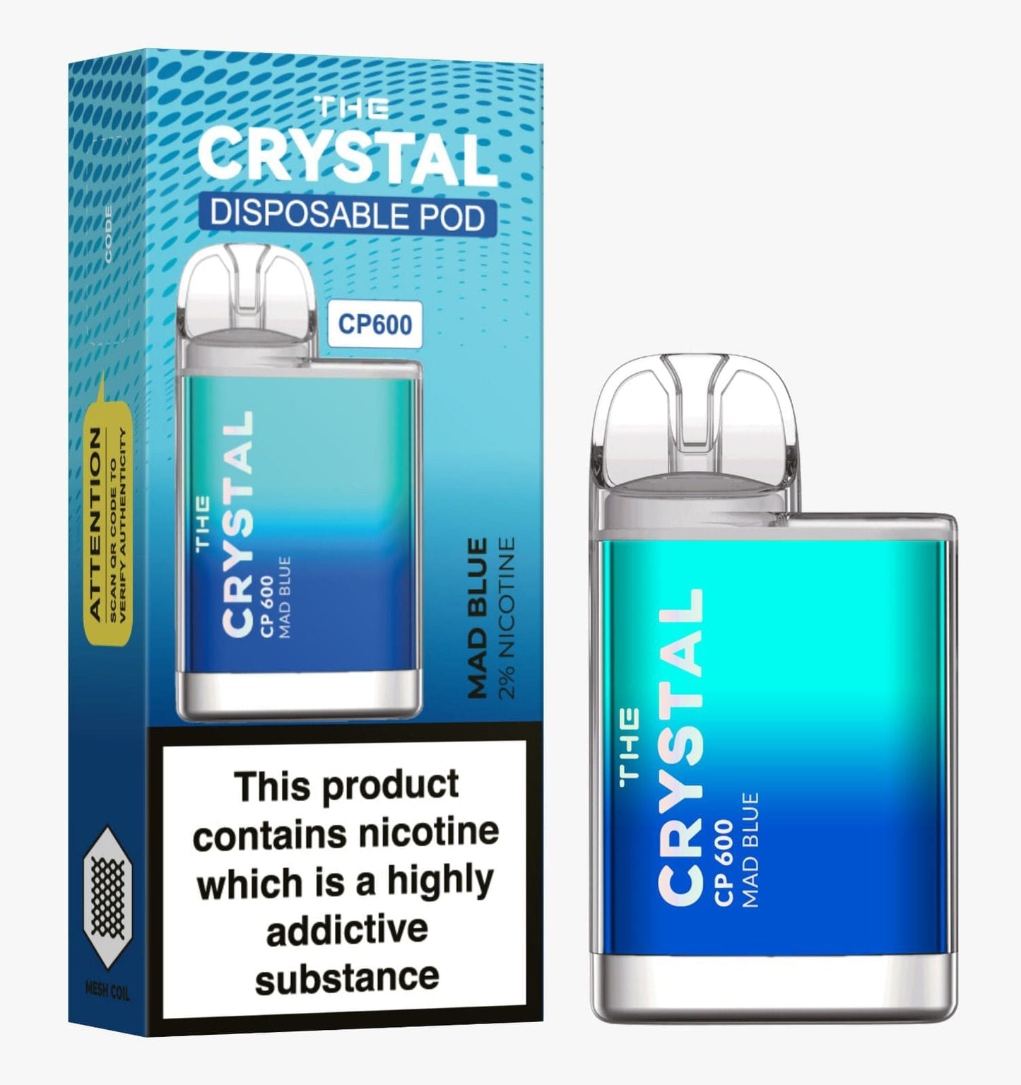 Crystal CP600 Disposable Vape Puff Bar Box of 10