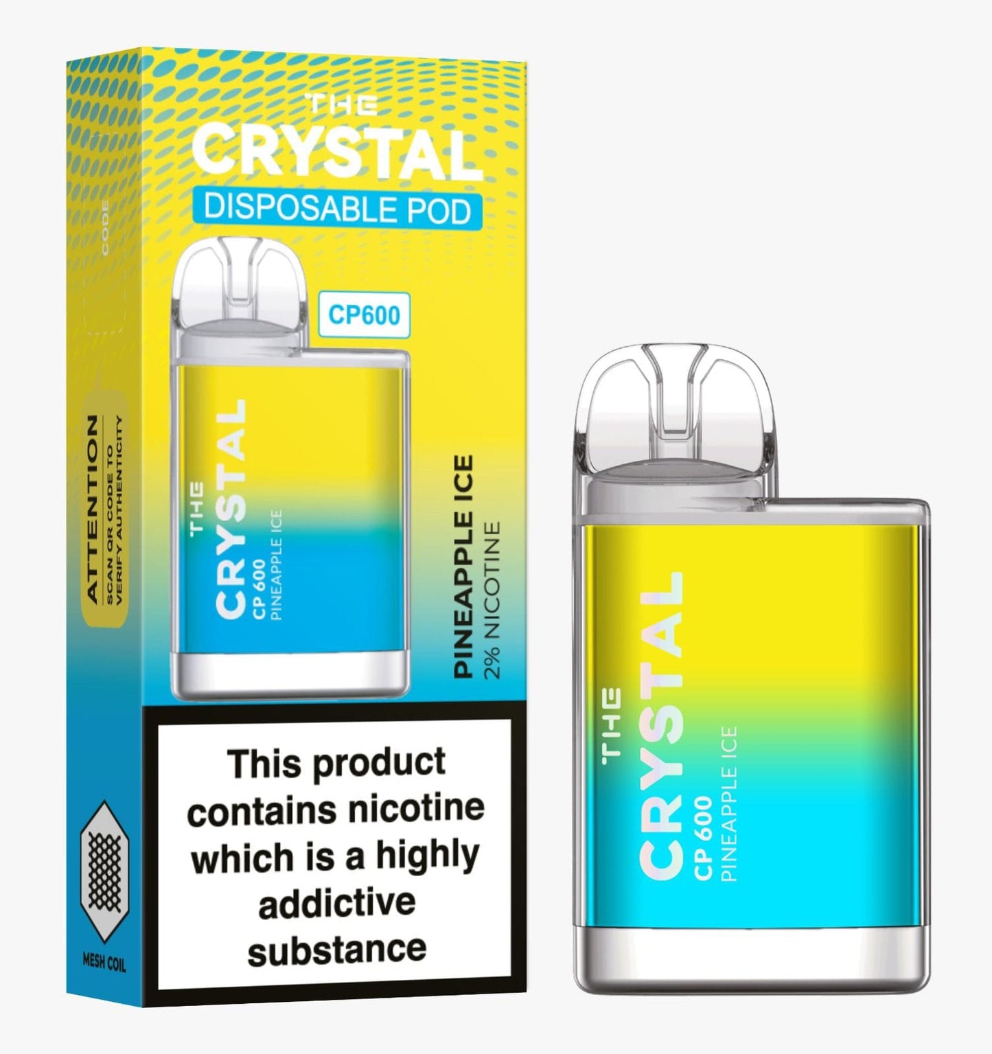 Crystal CP600 Disposable Vape Puff Bar Box of 10