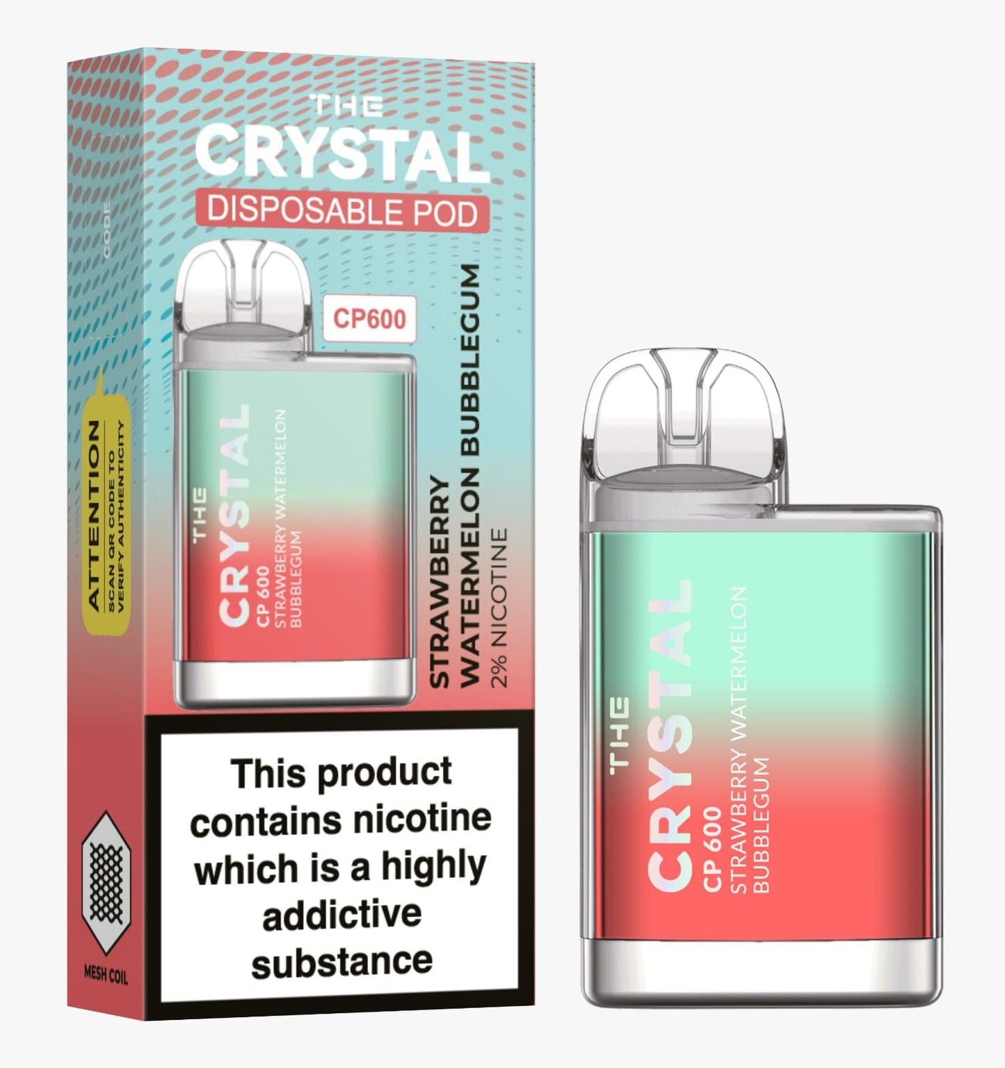 Crystal CP600 Disposable Vape Puff Bar Mini Pod