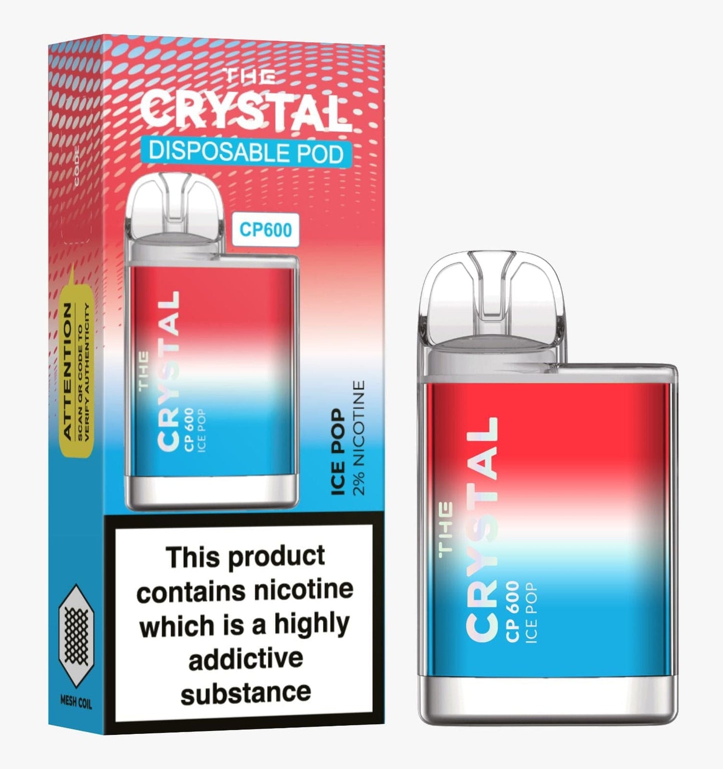 Crystal CP600 Disposable Vape Puff Bar Mini Pod