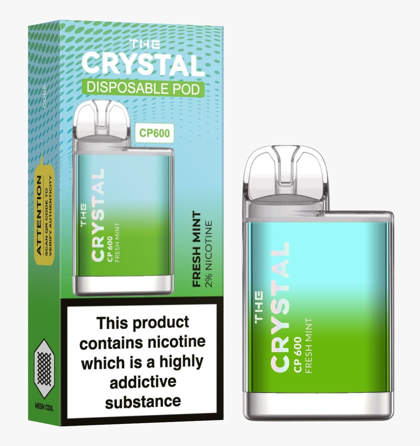 Crystal CP600 Disposable Vape Puff Bar Mini Pod