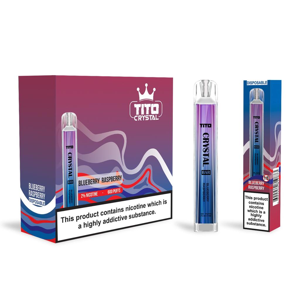 Tito Crystal 600 Disposable Vape Pod Box of 10