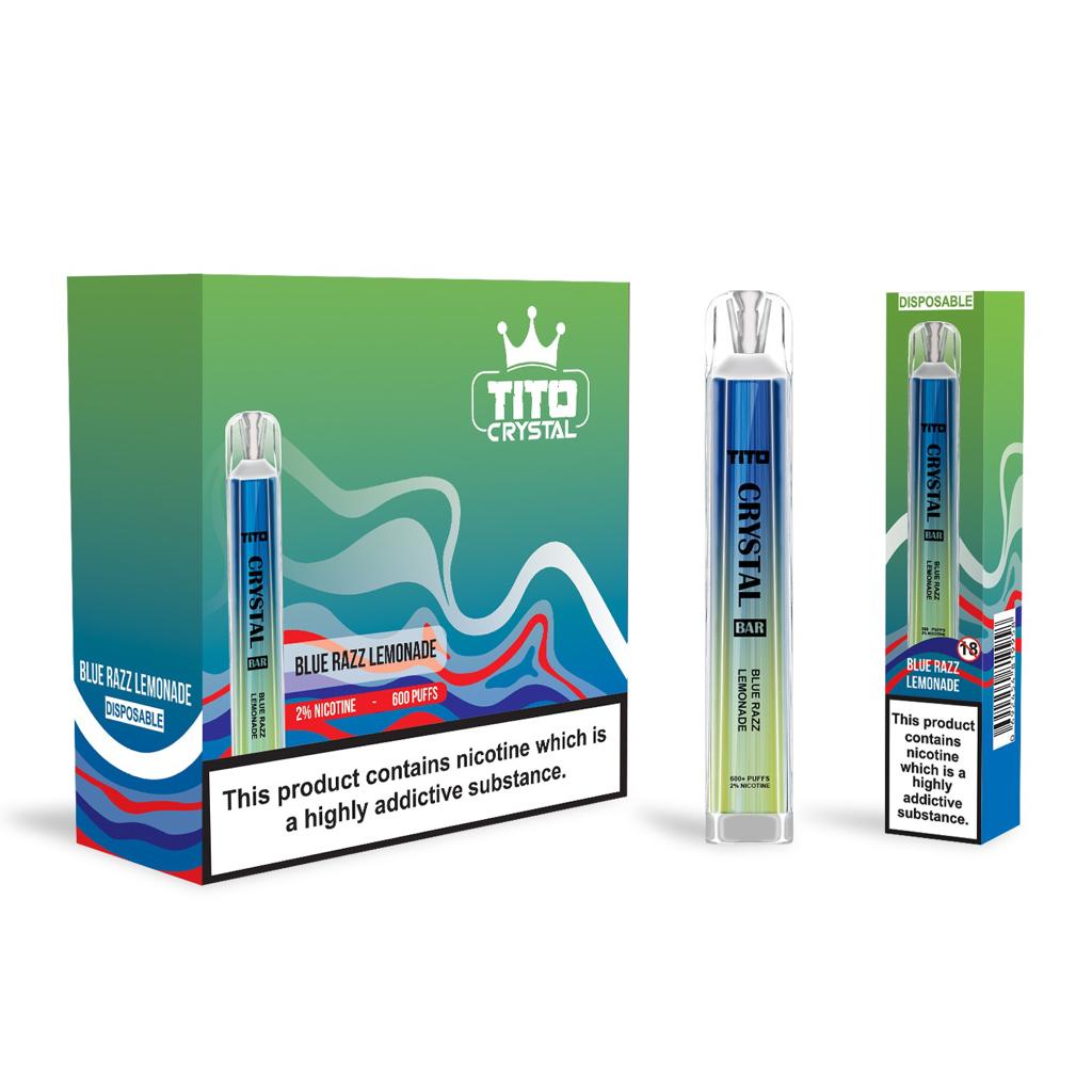 Tito Crystal 600 Disposable Vape Pod Box of 10