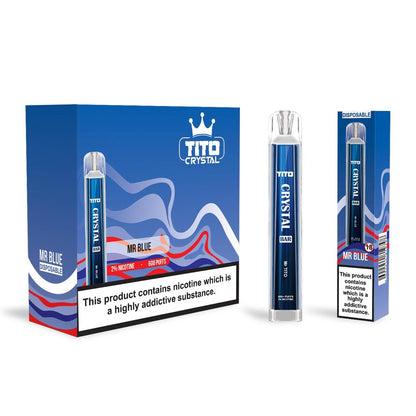 Tito Crystal 600 Disposable Vape Pod Box of 10