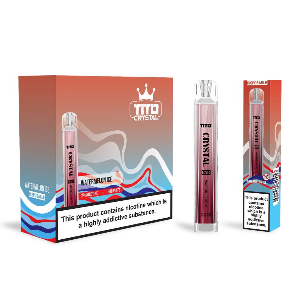 Tito Crystal 600 Disposable Vape Pod Box of 10