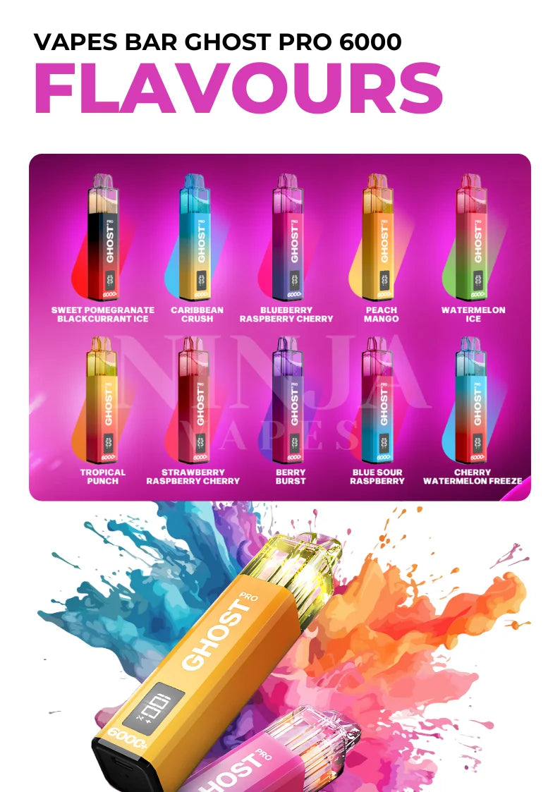 Vapes Bar Ghost Pro 6000+ Puffs Vape Kit